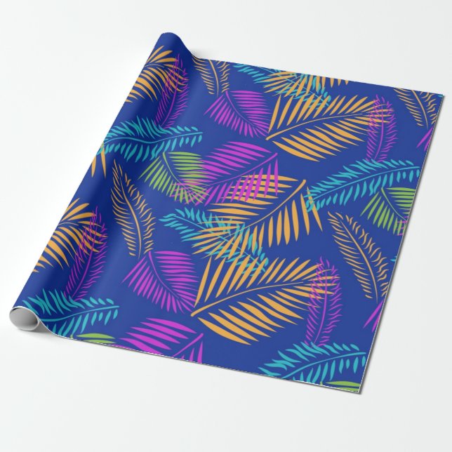 Papier Cadeau motif feuille (Déroulé)