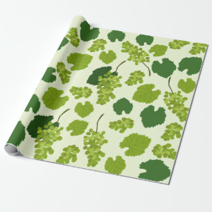 Papier Cadeau Motif Feuille de raisins et de raisins