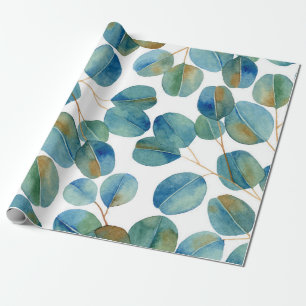 Papier Cadeau Motif Feuille Eucalyptus Russe