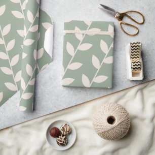 Papier Cadeau Motif feuille les années 70 rétro