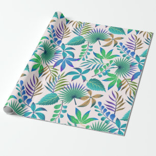 Papier Cadeau Motif feuille tropical