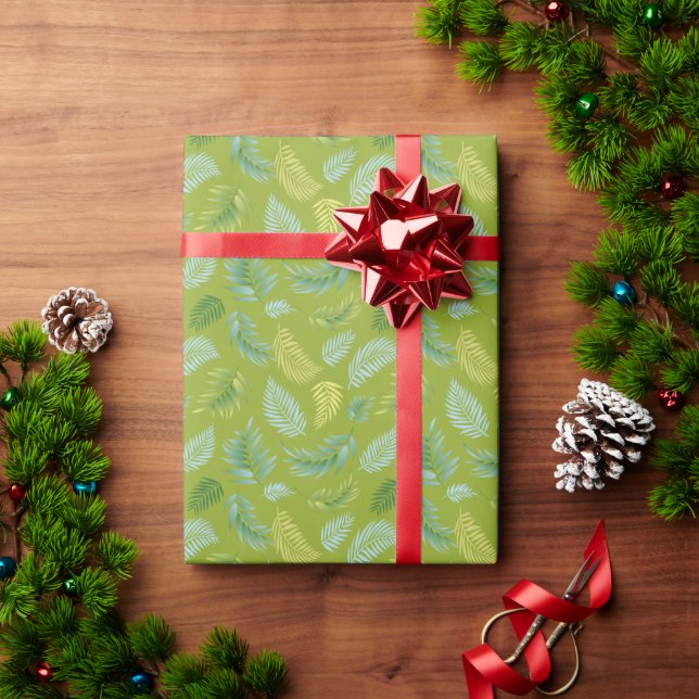 Papier Cadeau Motif Feuille tropical 16 (Cadeau de vacances)