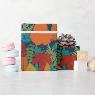 Papier Cadeau Motif Feuilles d'automne