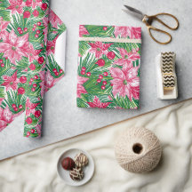 Motif feuillu de Noël funky