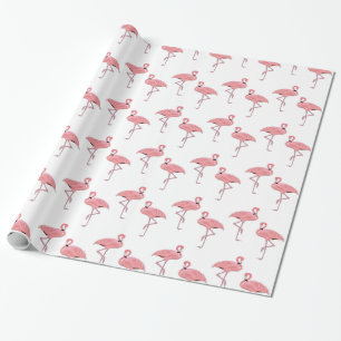 Papier Cadeau Motif flamand rose tendance