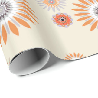 Papier cadeau motif fleur 4