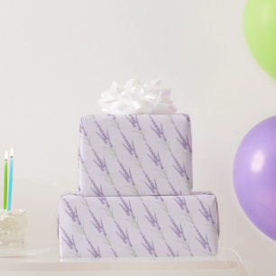 Papier Cadeau Motif Fleur de Lavande délicate