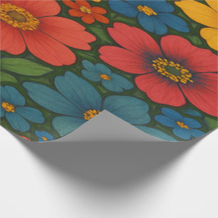 Papier Cadeau Motif Fleur sauvage transparent