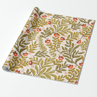 Papier Cadeau Motif floral aquarelle élégant