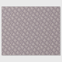 Papier Cadeau Motif floral aquarelle prune romantique assourdi