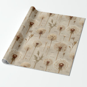 Papier Cadeau Motif floral botanique vintage (10)