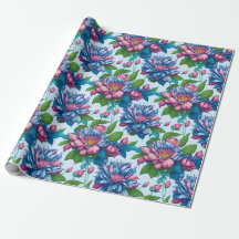 Motif floral : charme des dahlias - 