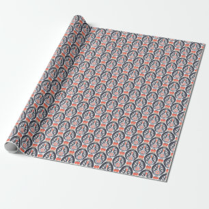 Papier Cadeau Motif floral d'art populaire de la Turquie