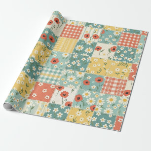 Papier Cadeau Motif floral de cuisine campagnarde