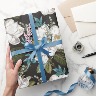 Papier Cadeau Motif floral de magnolia
