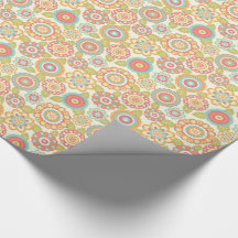 Motif floral de rétros fleurs géniales de Boho