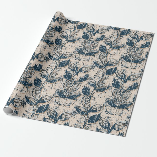 Papier Cadeau Motif floral désorganisé (Déroulé)