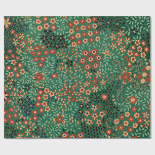 Papier Cadeau Motif floral japonais vintage joli
