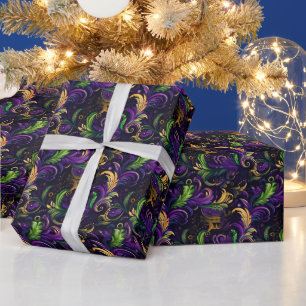 Papier Cadeau Motif floral Mardi Gras