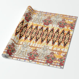 Papier Cadeau Motif floral mughien ethnique incomparable