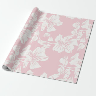 Papier Cadeau Motif floral rose et blanc