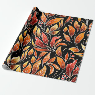Papier Cadeau Motif floral sans soudure. Arrière - plan d'automn