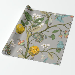 Papier Cadeau Motif floral sans soudure. Papier d'emballage bota