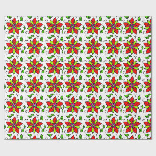 Papier Cadeau Motif floral vibrant