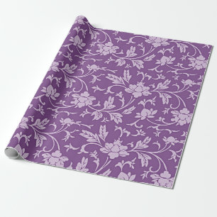 Papier Cadeau Motif floral violet et lavande