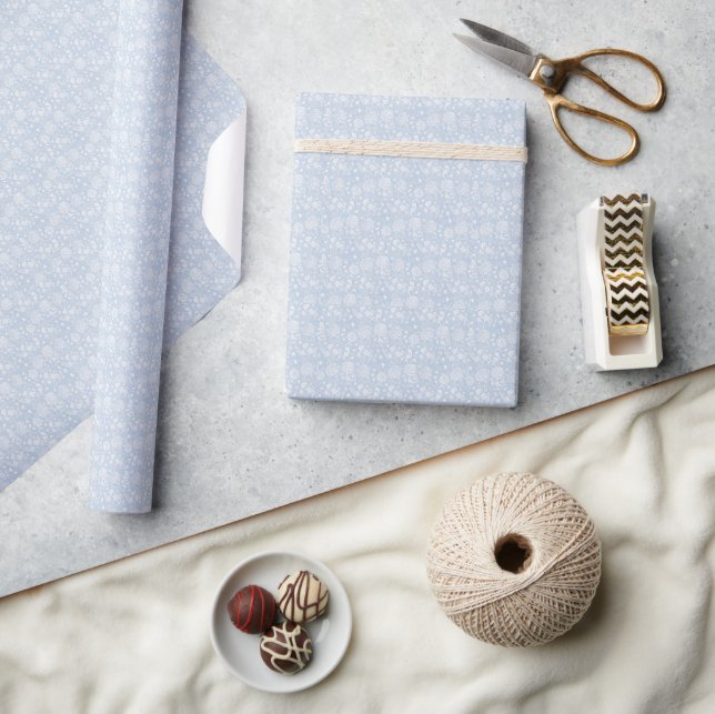 Papier Cadeau Motif Floral William Morris en bleu (Artisanat)