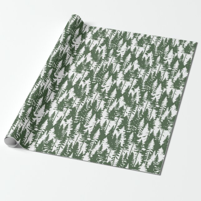 Papier Cadeau Motif forestier (Déroulé)