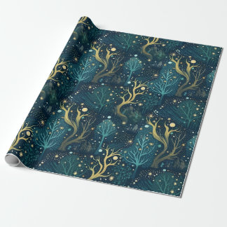 Papier Cadeau Motif forestier enchanté