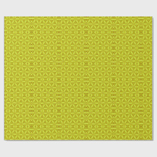 Papier Cadeau Motif fractal kaléidoscope doré
