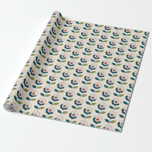 Papier Cadeau Motif Fun Jardin Retro