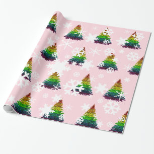 Papier Cadeau Motif Gay pride du drapeau de Noël