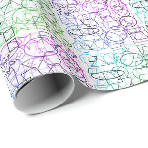 Papier Cadeau Motif géométrique Abstrait   Carrelé et filtré  