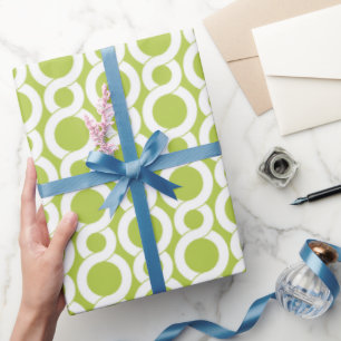 Papier Cadeau Motif géométrique abstrait chic vert