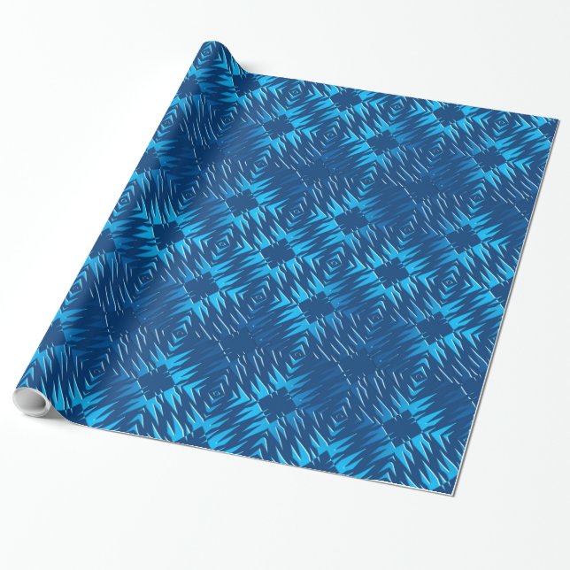 Papier Cadeau Motif géométrique abstrait de marine (Déroulé)