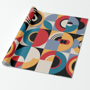 Papier Cadeau Motif géométrique Abstrait. Impression de style 