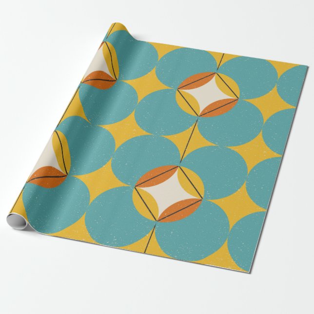 Papier Cadeau Motif géométrique abstrait moderne et transparent  (Déroulé)
