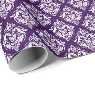 Papier Cadeau Motif géométrique blanc et mauve
