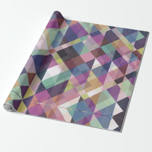 Papier Cadeau Motif géométrique coloré