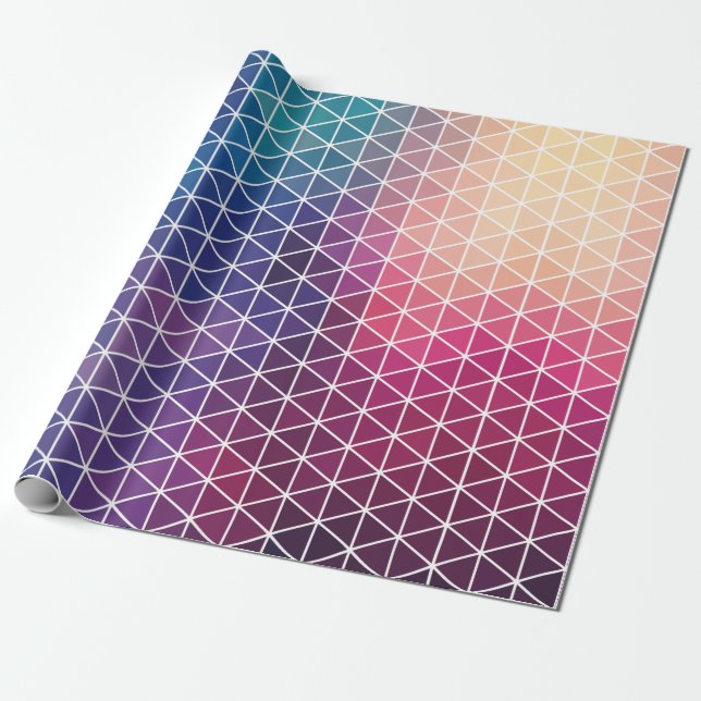 Papier Cadeau Motif géométrique coloré (Déroulé)