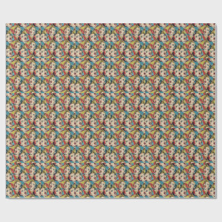 Papier Cadeau Motif géométrique de style bande dessinée rétro po
