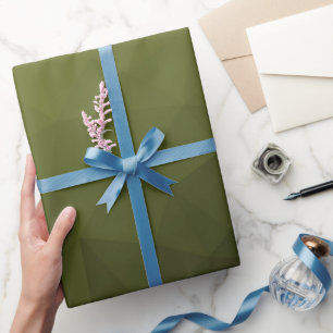 Papier Cadeau Motif géométrique dégradé vert foncé de l'armée