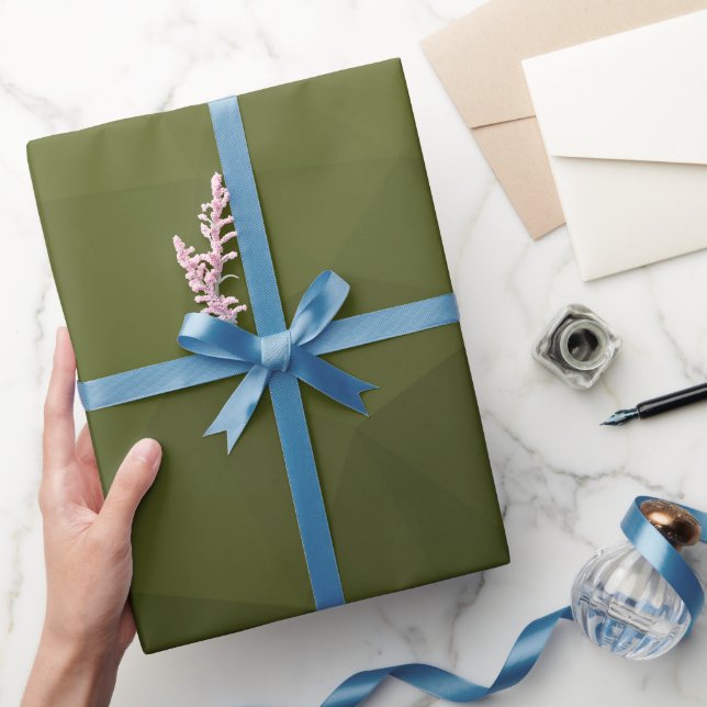 Papier Cadeau Motif géométrique du maillage vert de l'Armée (Cadeaux)