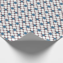 Motif géométrique en bleu, blanc et rouge