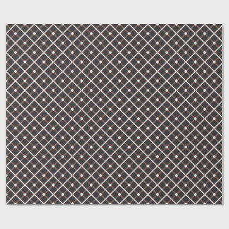 Papier Cadeau Motif géométrique en noir et tons Brown chauds