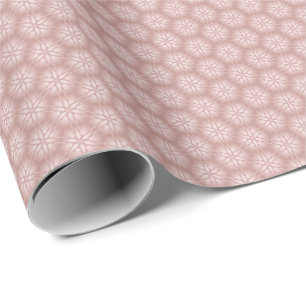 Papier Cadeau Motif géométrique girly pailleté or rose