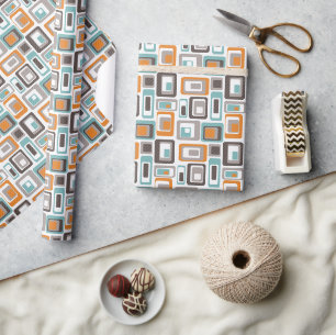 Papier Cadeau Motif géométrique lumineux.
